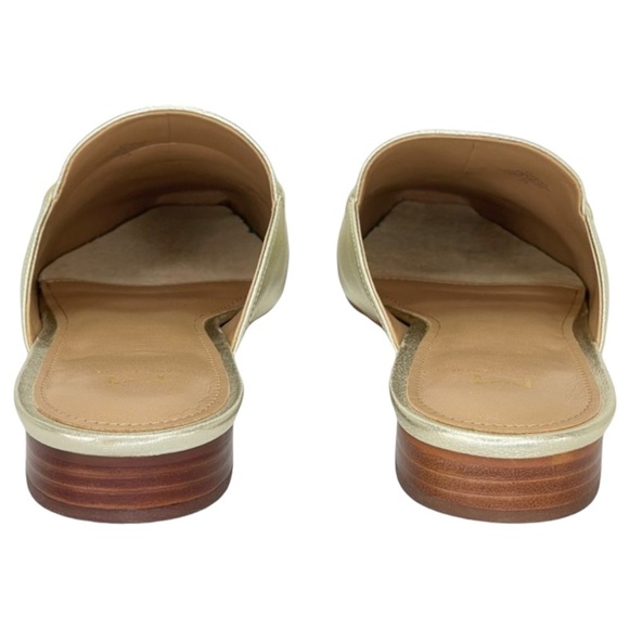 Marc Fisher LTD Pam Gold Leather Metallic Leather Womens Flat Mules Size 6M - Picture 11 of 16